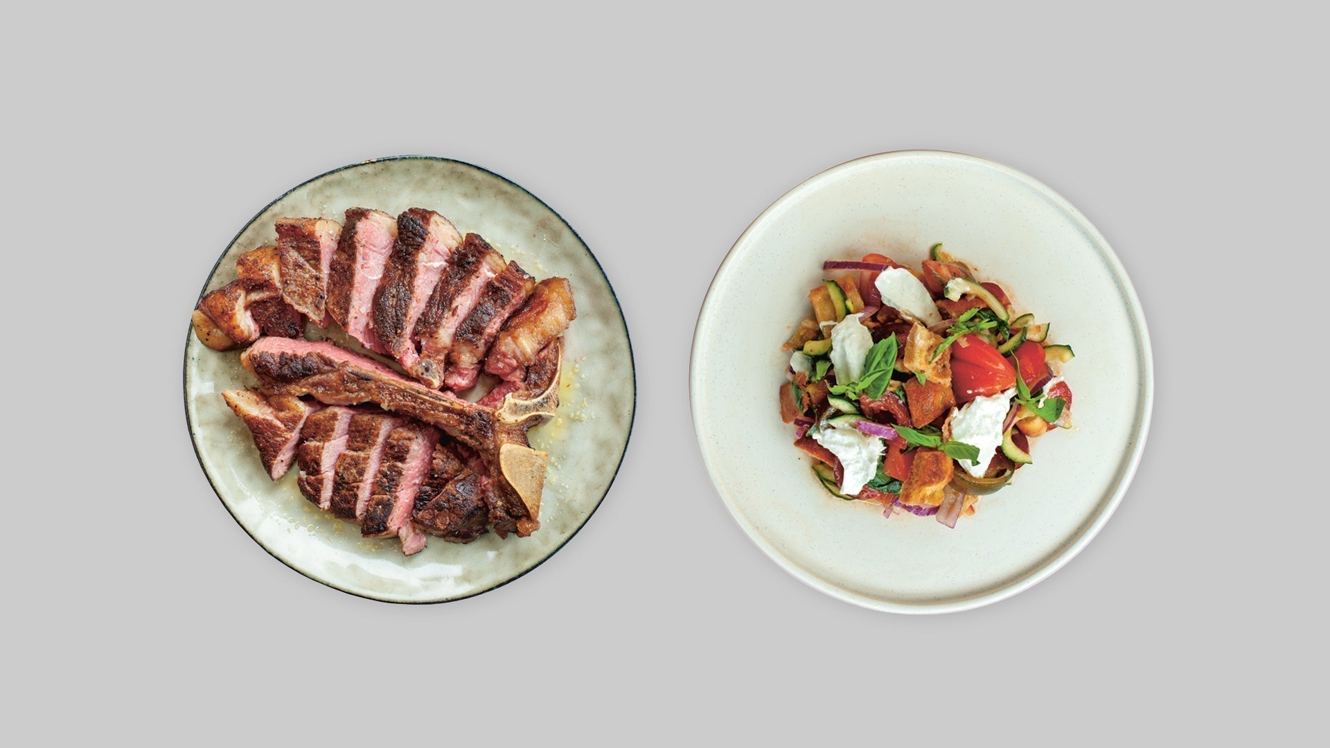 Rezept Panzanella-Salat mit T-Bone-Steak