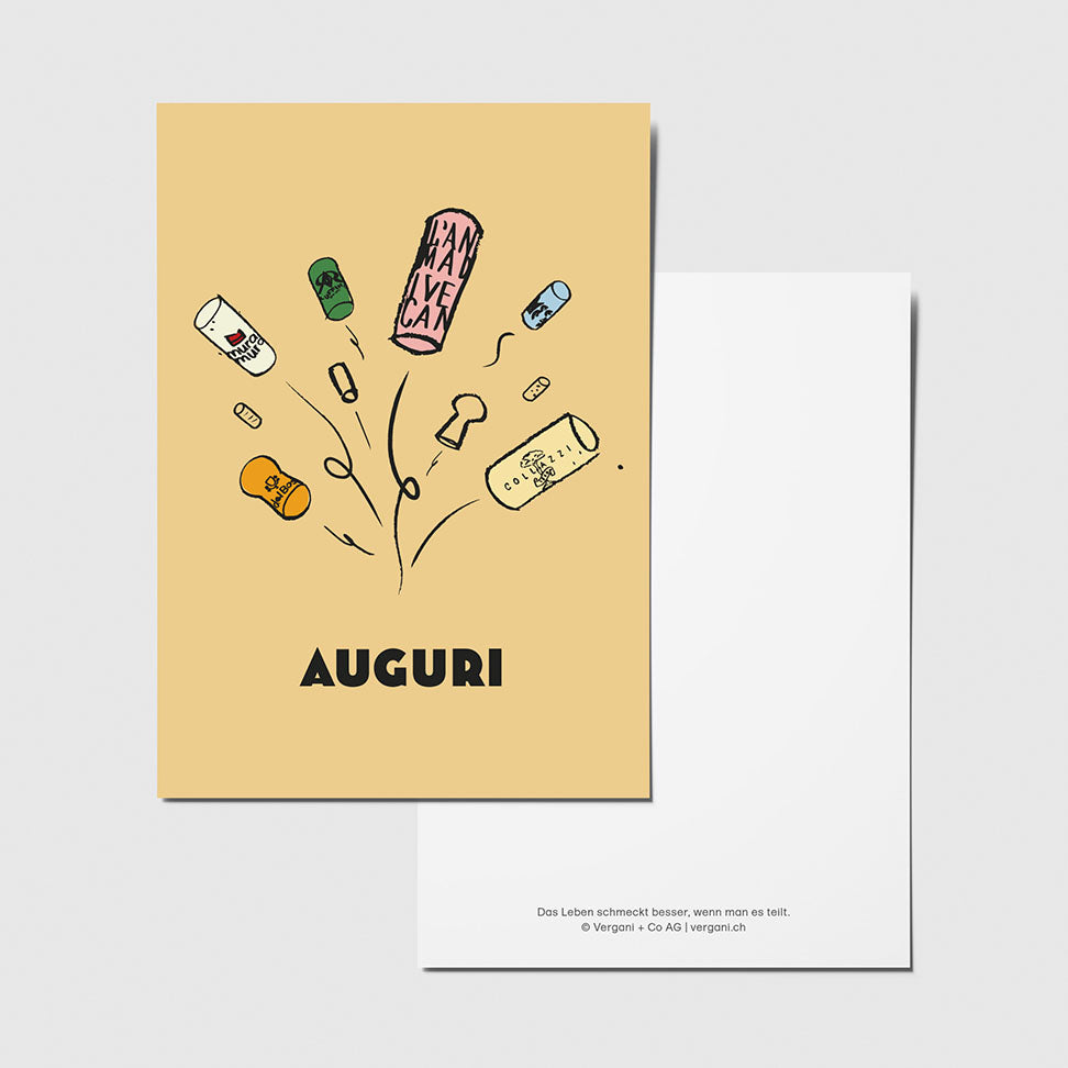Postkarte Vergani "Auguri"