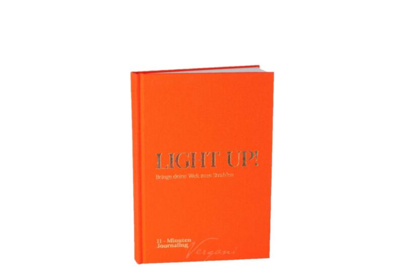 LIGHT UP! Journal orange inkl. Versand