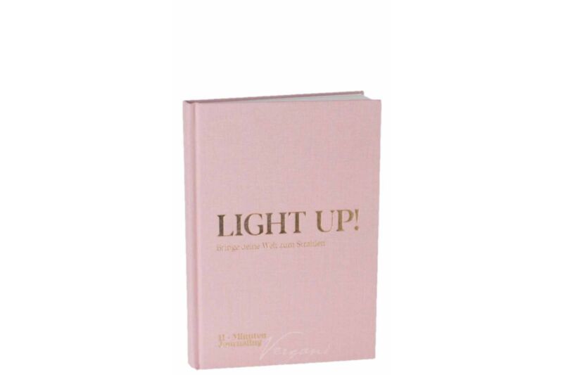 LIGHT UP! Journal rosa inkl. Versand